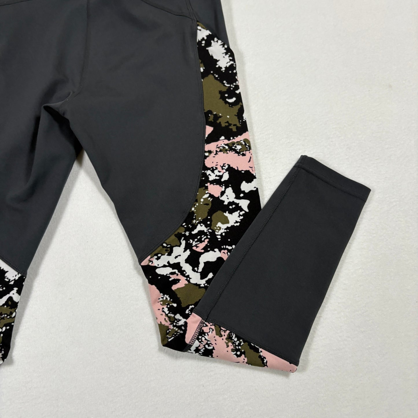 Pop Fit womens leggings S black camo print high rise stretch activewear yoga gym