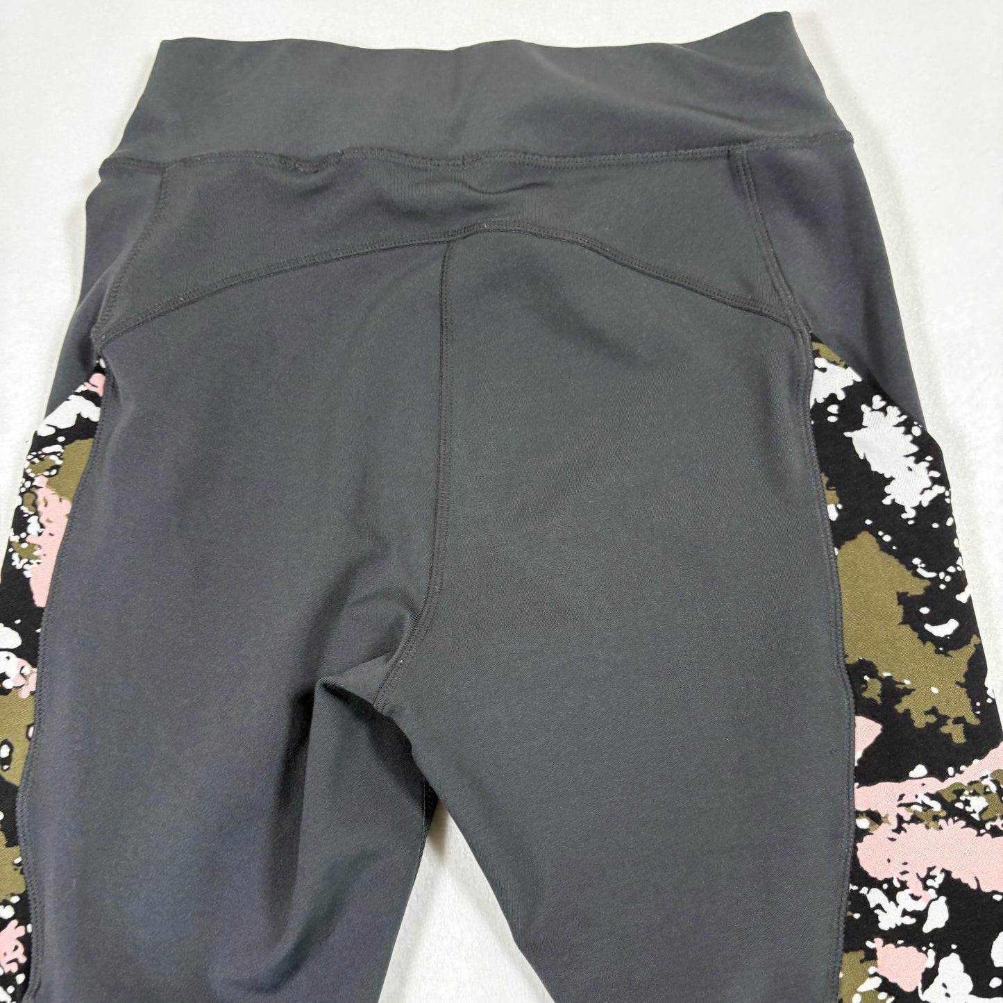 Pop Fit womens leggings S black camo print high rise stretch activewear yoga gym