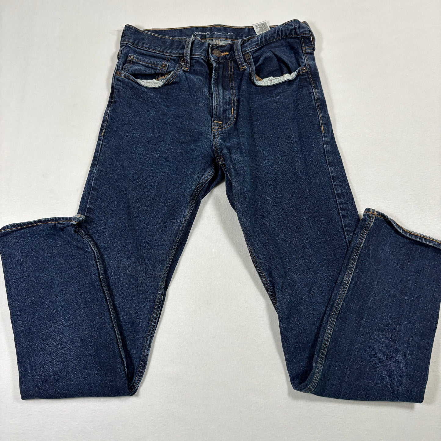 Old Navy mens jeans 30x32 dark wash slim fit built in flex denim Y2K vintage look