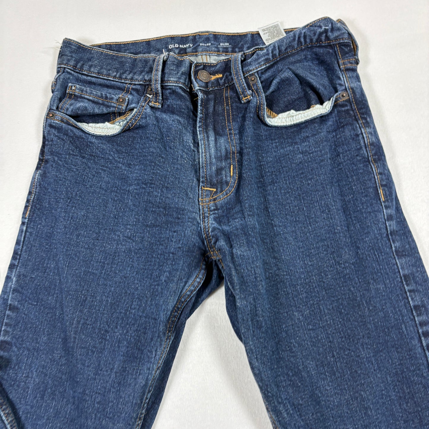 Old Navy mens jeans 30x32 dark wash slim fit built in flex denim Y2K vintage look