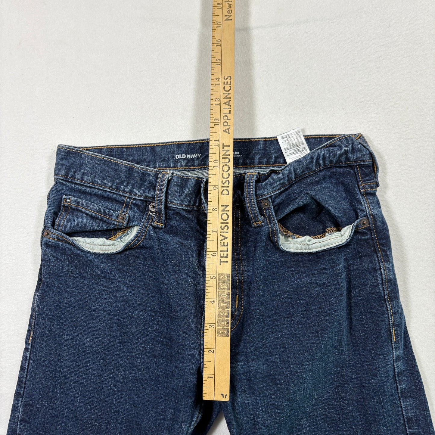 Old Navy mens jeans 30x32 dark wash slim fit built in flex denim Y2K vintage look