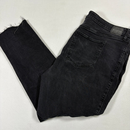 Hollister mens jeans W35 L31 black distressed ultra high rise 90s vintage grunge