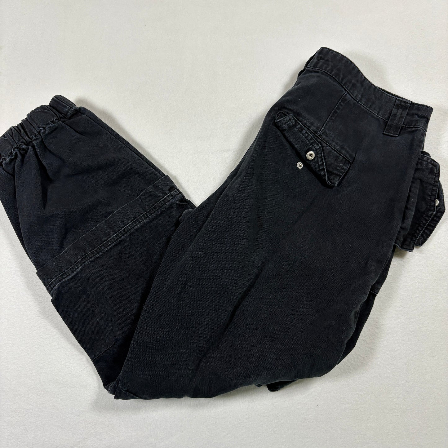 Mens black cargo pants baggy Y2K grunge utility streetwear jogger style pockets