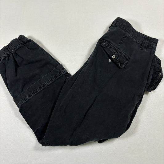 Mens black cargo pants baggy Y2K grunge utility streetwear jogger style pockets