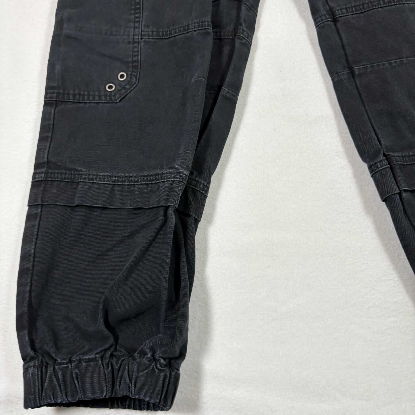 Mens black cargo pants baggy Y2K grunge utility streetwear jogger style pockets