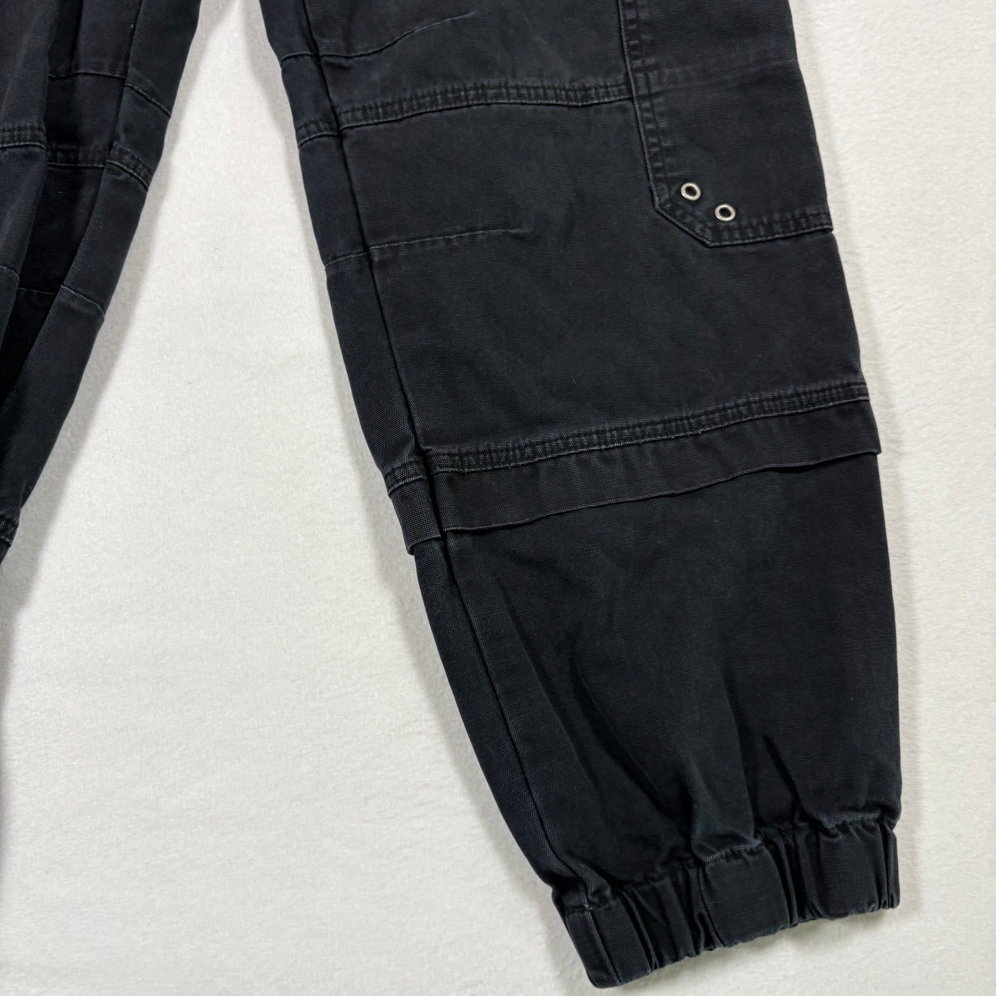 Mens black cargo pants baggy Y2K grunge utility streetwear jogger style pockets