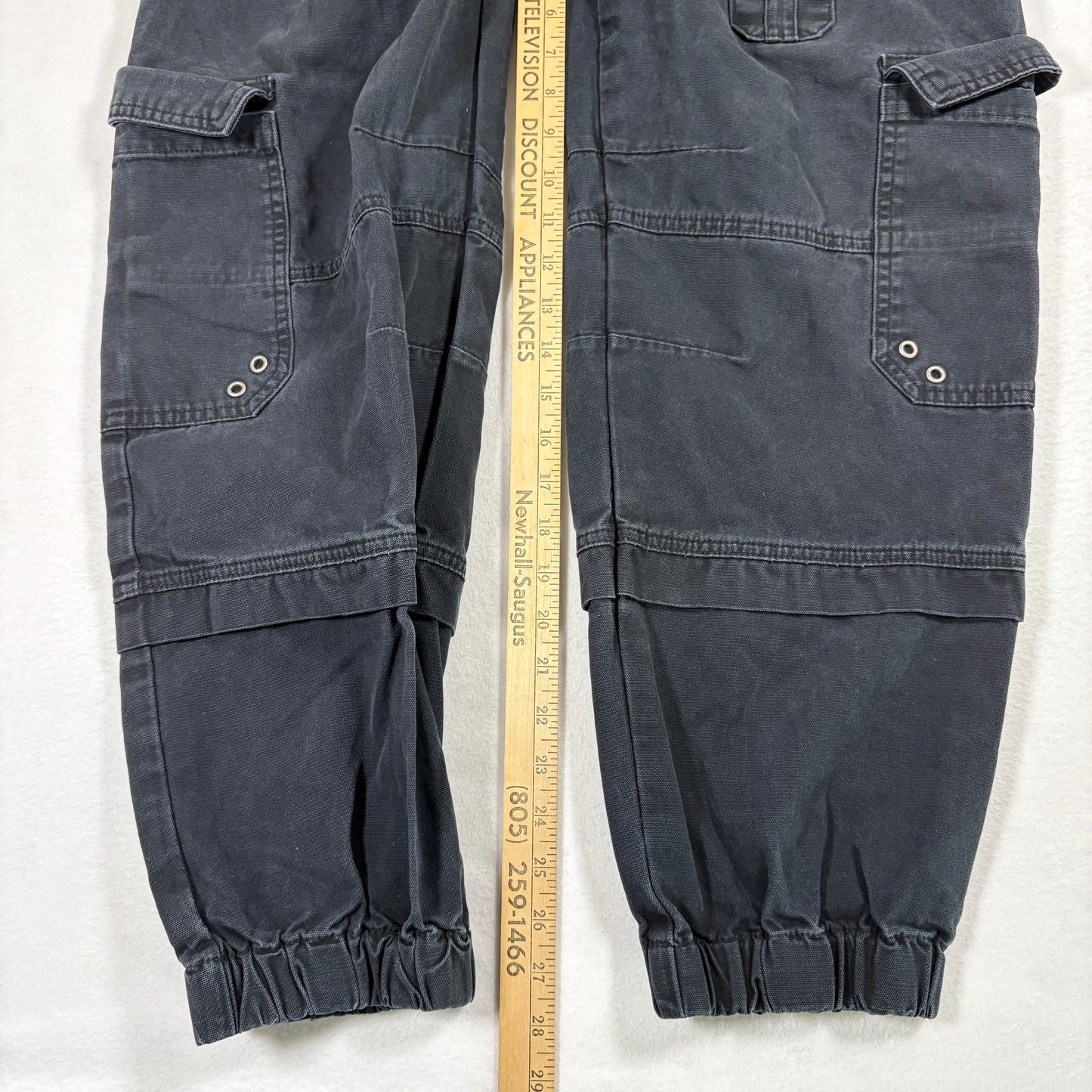 Mens black cargo pants baggy Y2K grunge utility streetwear jogger style pockets