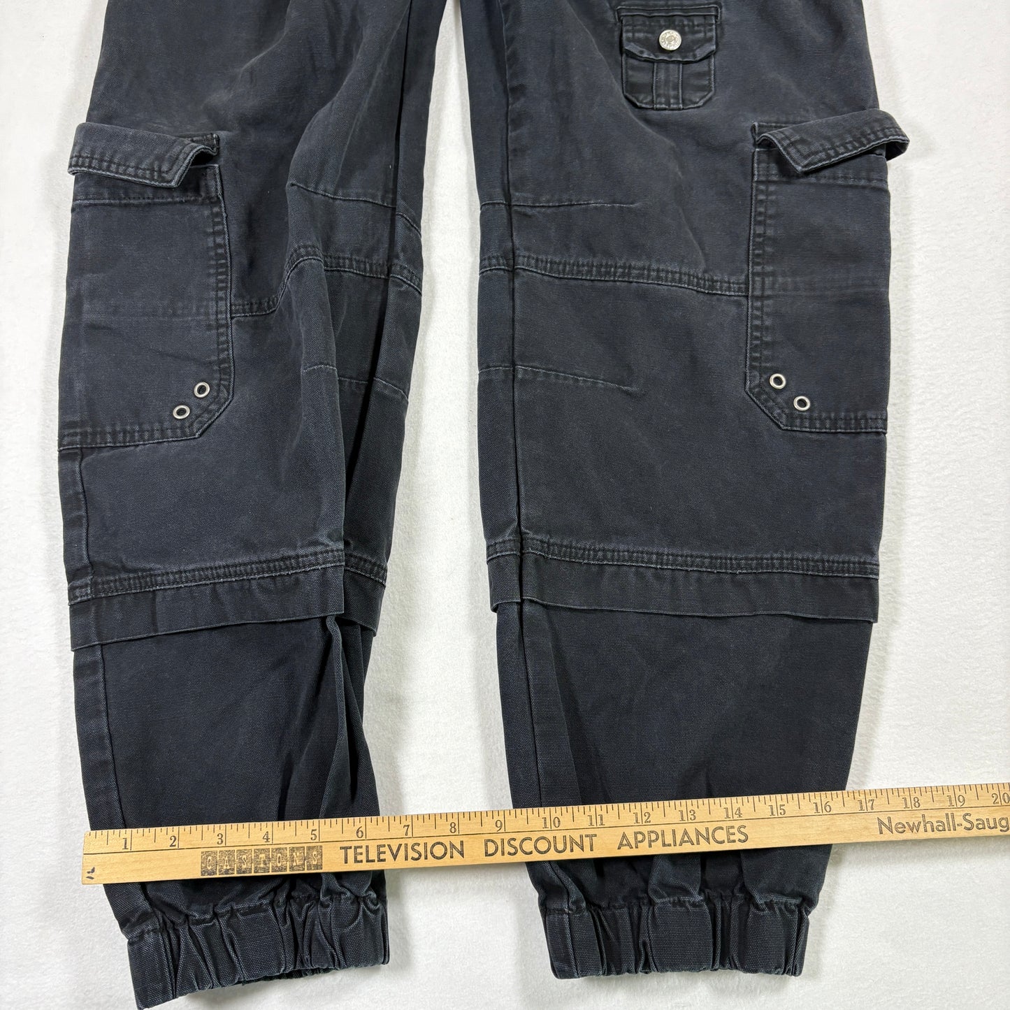 Mens black cargo pants baggy Y2K grunge utility streetwear jogger style pockets