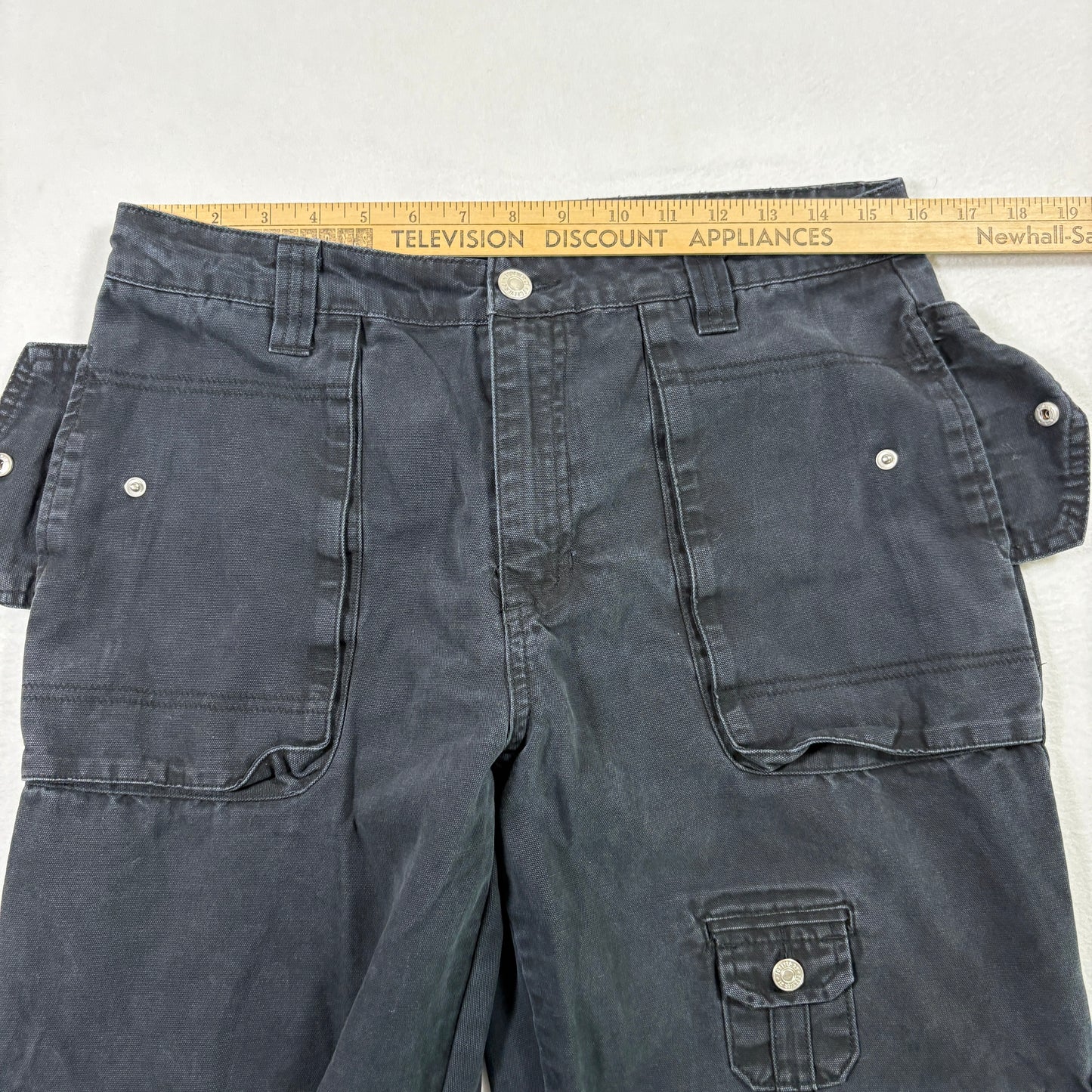 Mens black cargo pants baggy Y2K grunge utility streetwear jogger style pockets