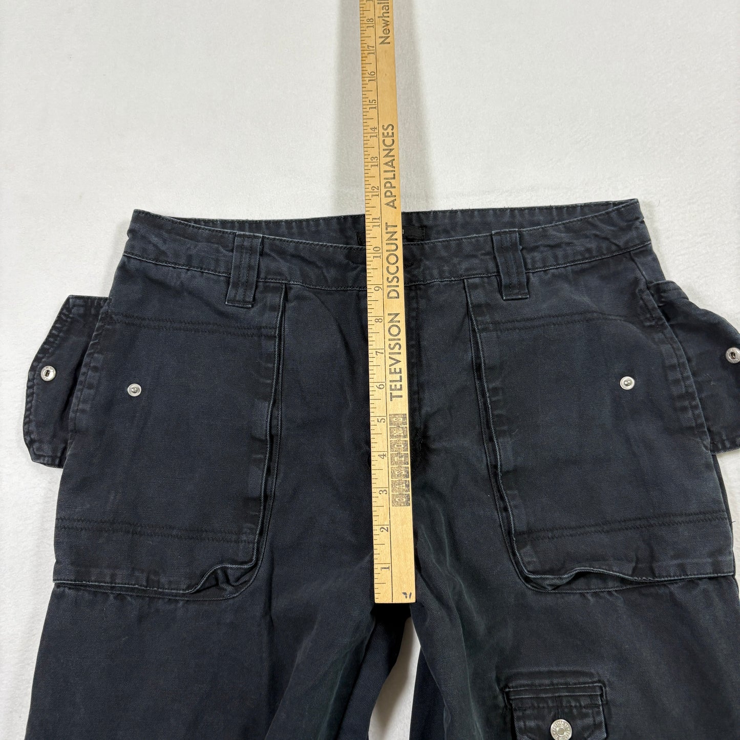 Mens black cargo pants baggy Y2K grunge utility streetwear jogger style pockets