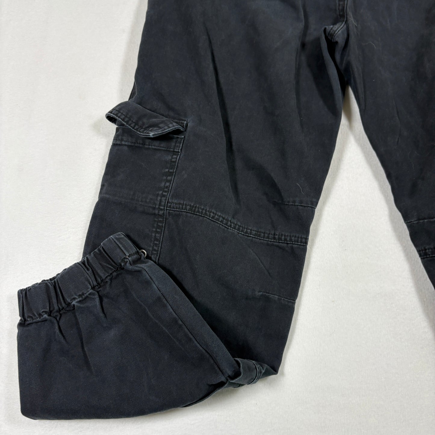 Mens black cargo pants baggy Y2K grunge utility streetwear jogger style pockets