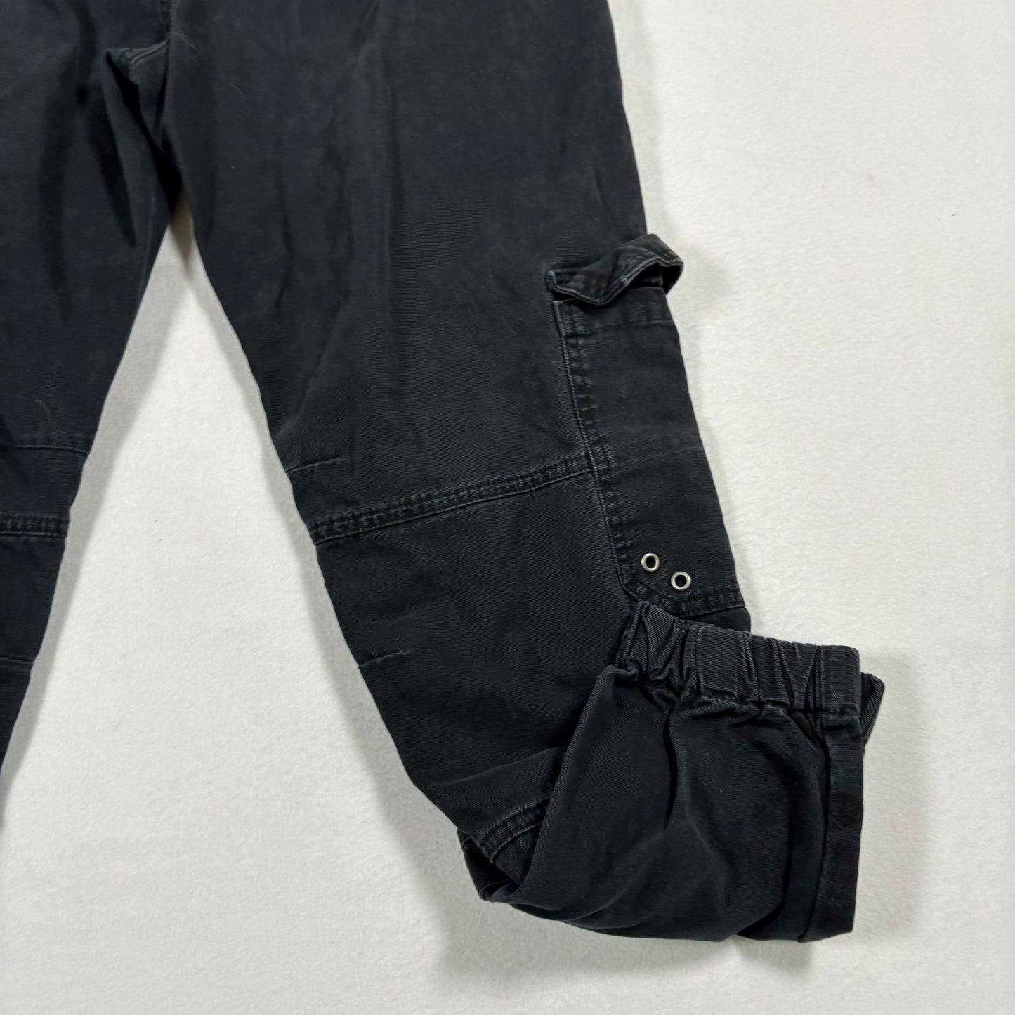 Mens black cargo pants baggy Y2K grunge utility streetwear jogger style pockets