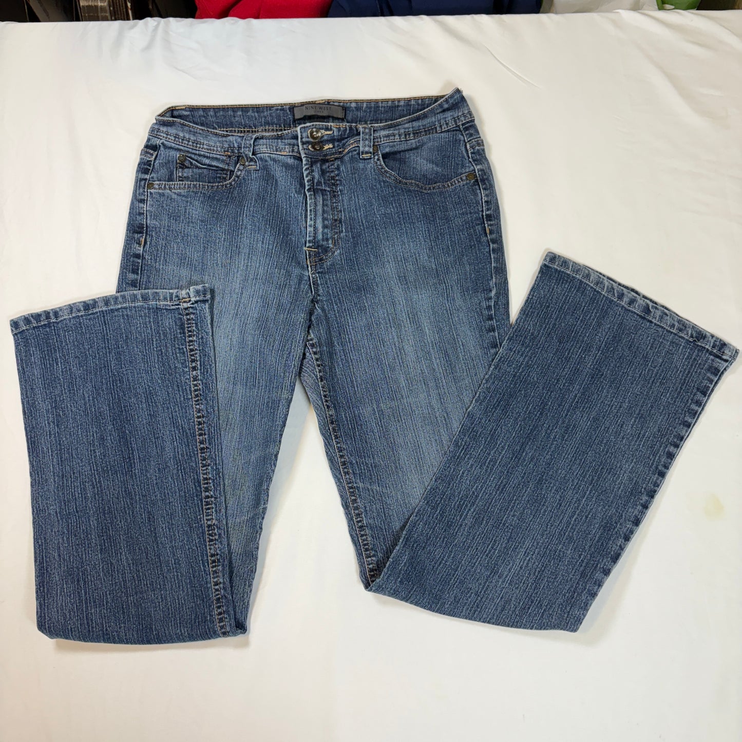 Nine West Jeans Women’s Size 10 Blue Denim Stretch Bootcut Baggy Y2K Vintage