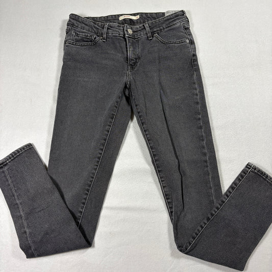 Levi’s 711 Skinny Jeans Womens Size 26 Gray Stretch Mid Rise Slim Fit Denim