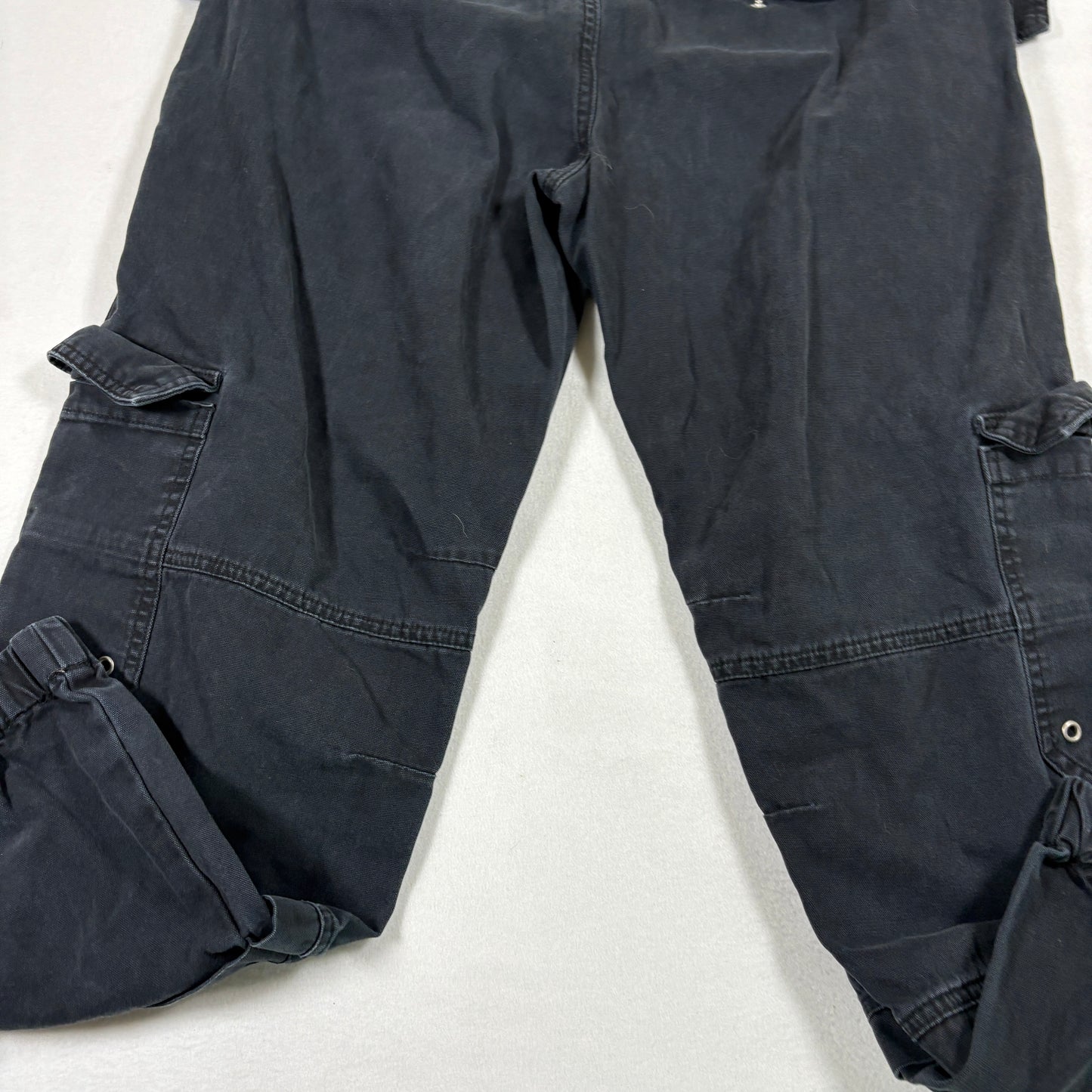 Mens black cargo pants baggy Y2K grunge utility streetwear jogger style pockets