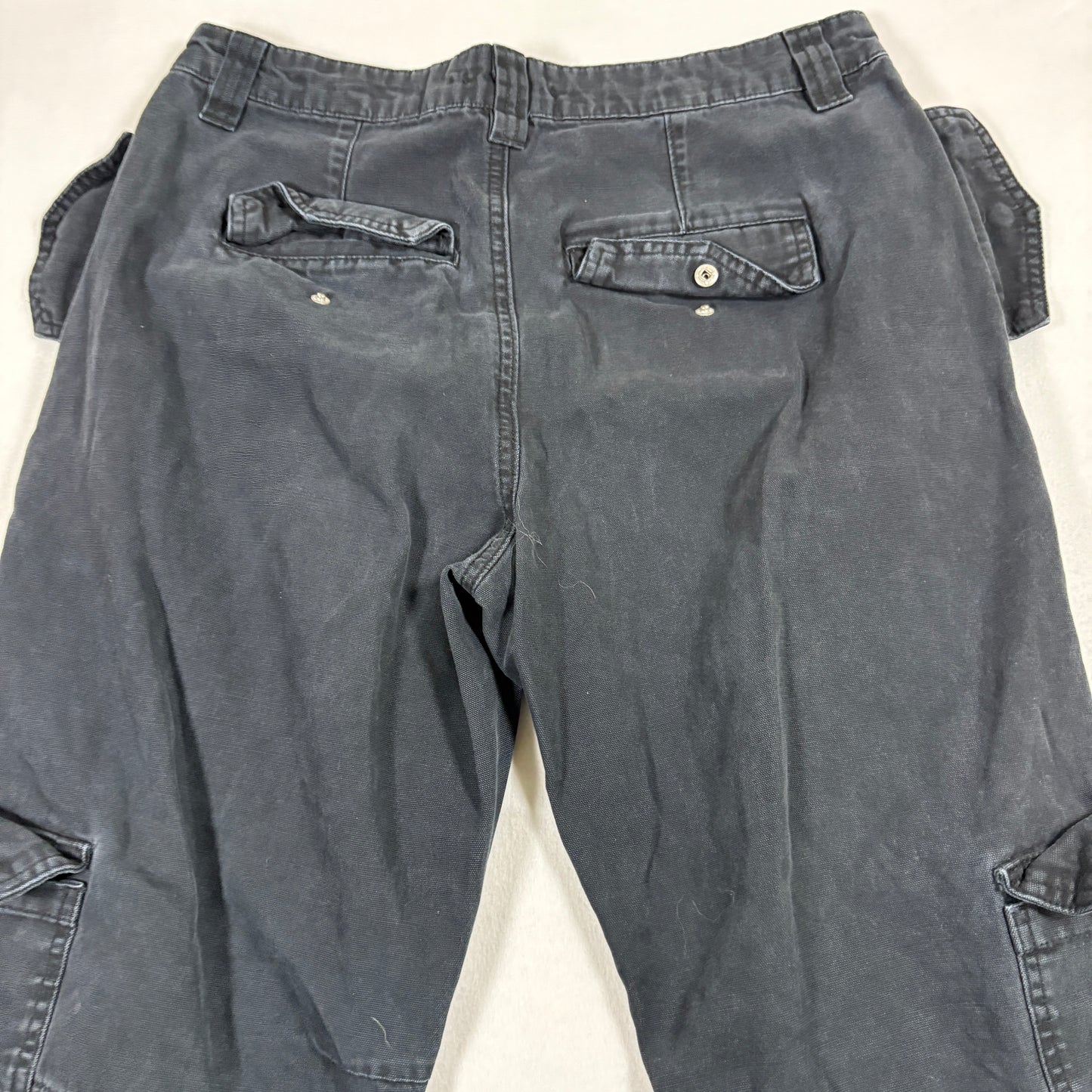 Mens black cargo pants baggy Y2K grunge utility streetwear jogger style pockets