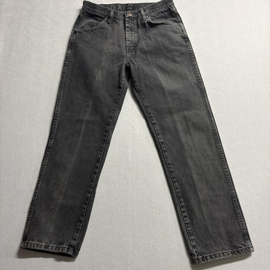 Rustler Mens Jeans 31x30 Black Denim Straight Leg Regular Fit Workwear