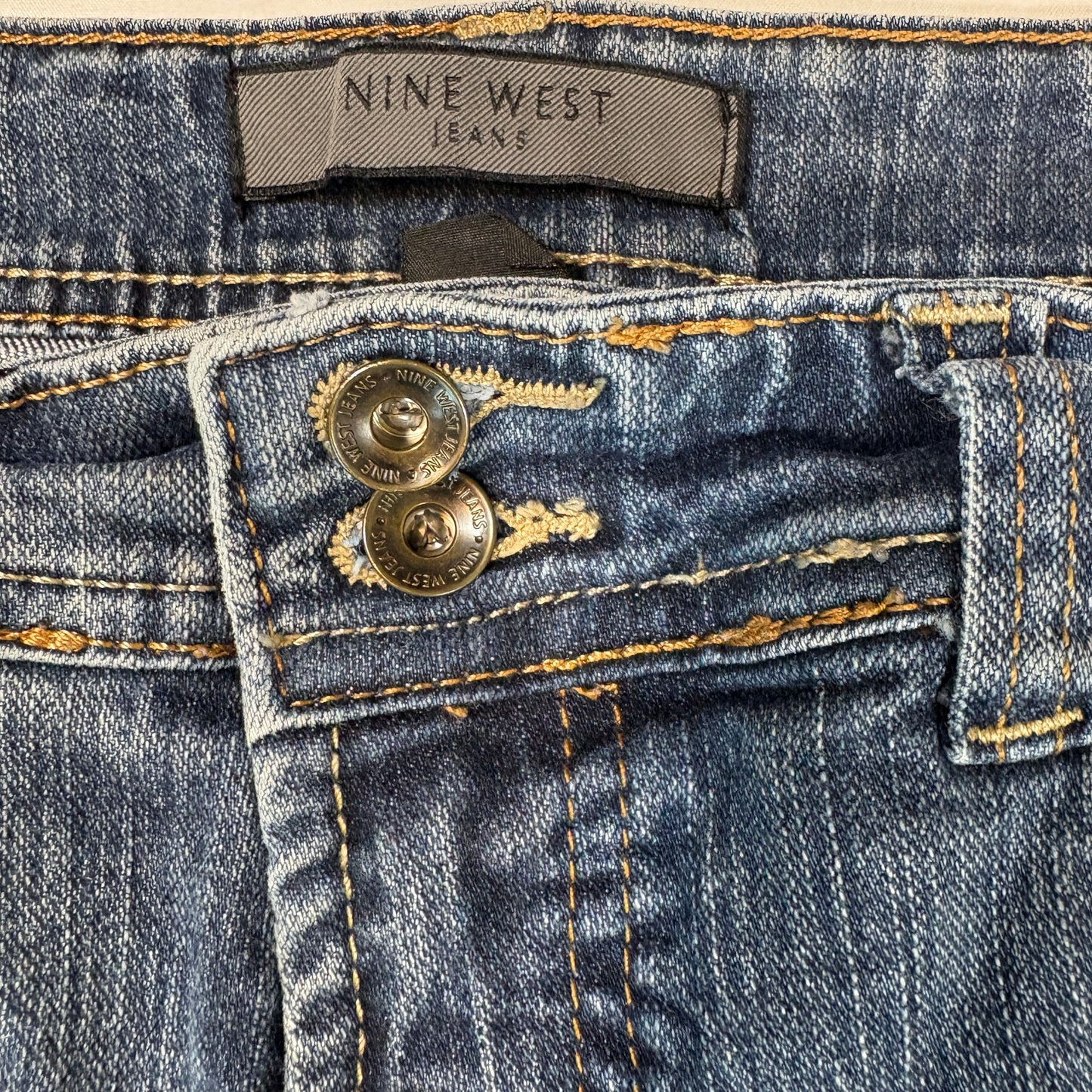 Nine West Jeans Women’s Size 10 Blue Denim Stretch Bootcut Baggy Y2K Vintage