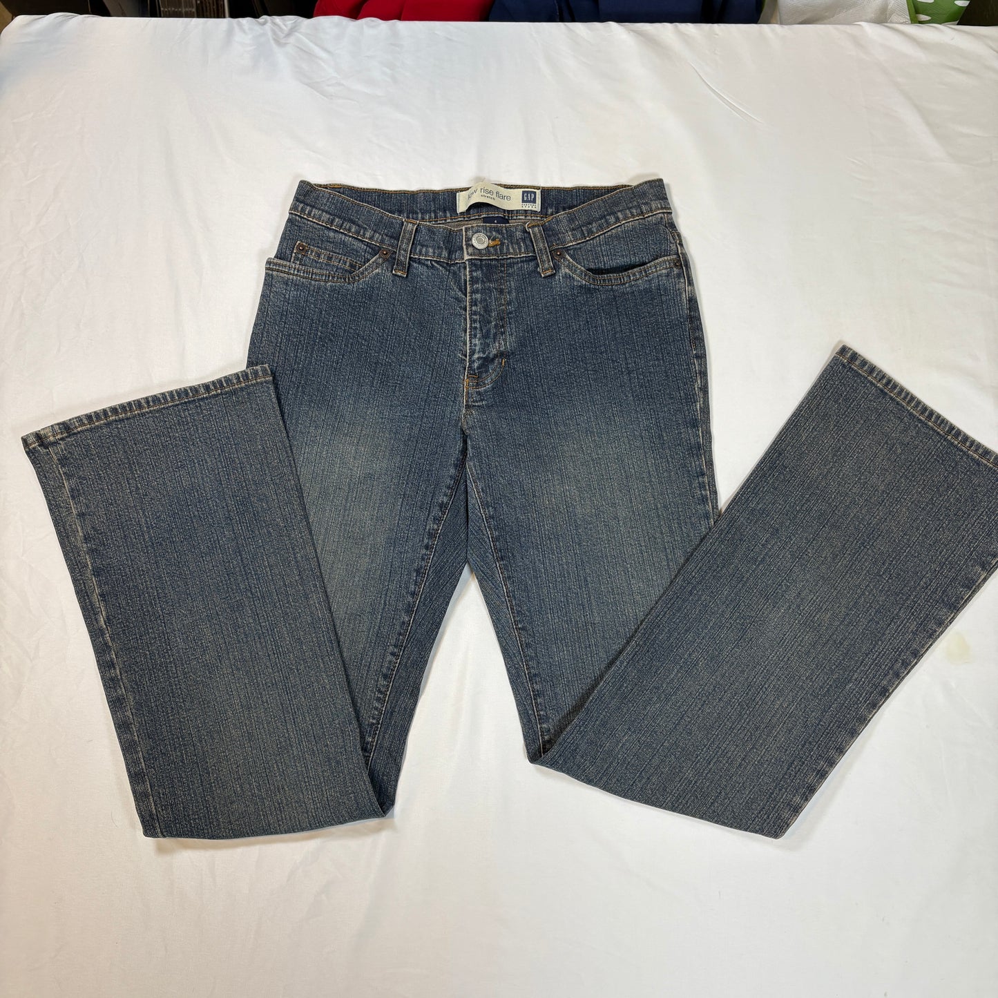 GAP Factory Low Rise Flare Stretch Jeans Women’s 4 Blue Denim Bootcut Baggy Y2K