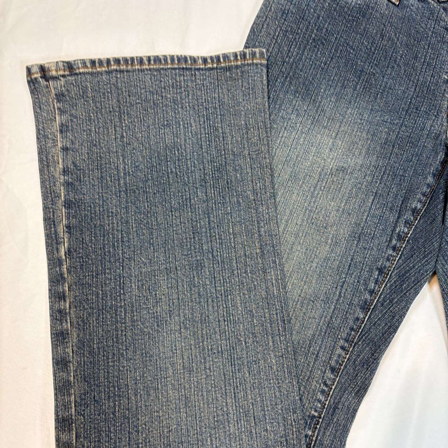 GAP Factory Low Rise Flare Stretch Jeans Women’s 4 Blue Denim Bootcut Baggy Y2K