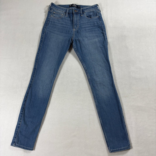 Hollister High Rise Super Skinny Jeans Tag 27 Fits Like 26x28 Blue Stretch