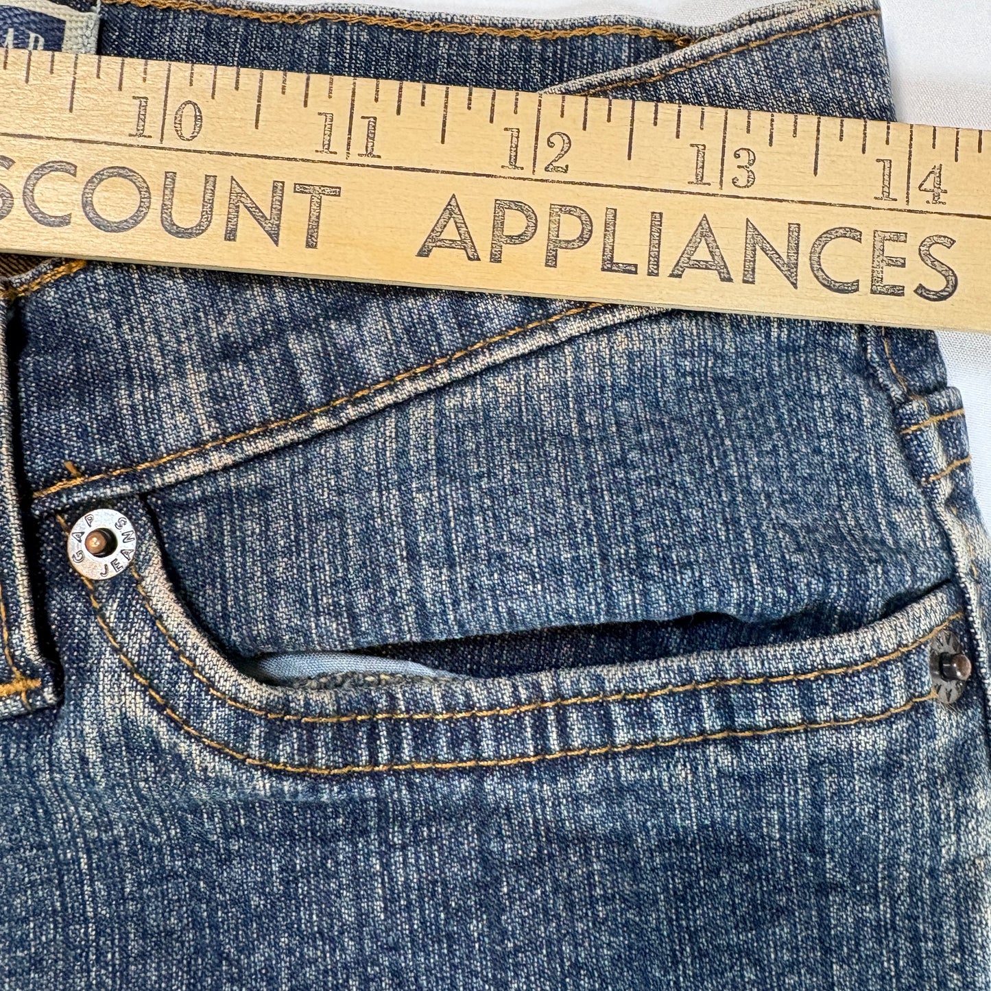 GAP Factory Low Rise Flare Stretch Jeans Women’s 4 Blue Denim Bootcut Baggy Y2K