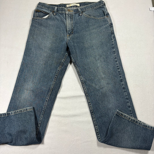 Lee Regular Fit Jeans Mens Size 34x29 Blue Classic Straight Leg 100% Cotton