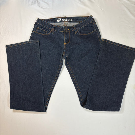 Bullhead Laguna Bootcut Jeans Women’s Size 7 Long Blue Denim Stretch Baggy Y2K