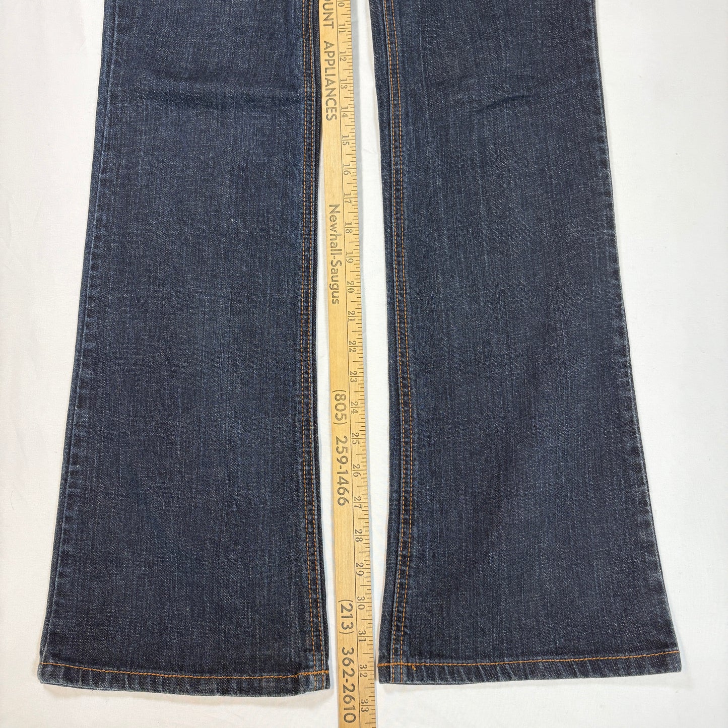 Bullhead Laguna Bootcut Jeans Women’s Size 7 Long Blue Denim Stretch Baggy Y2K