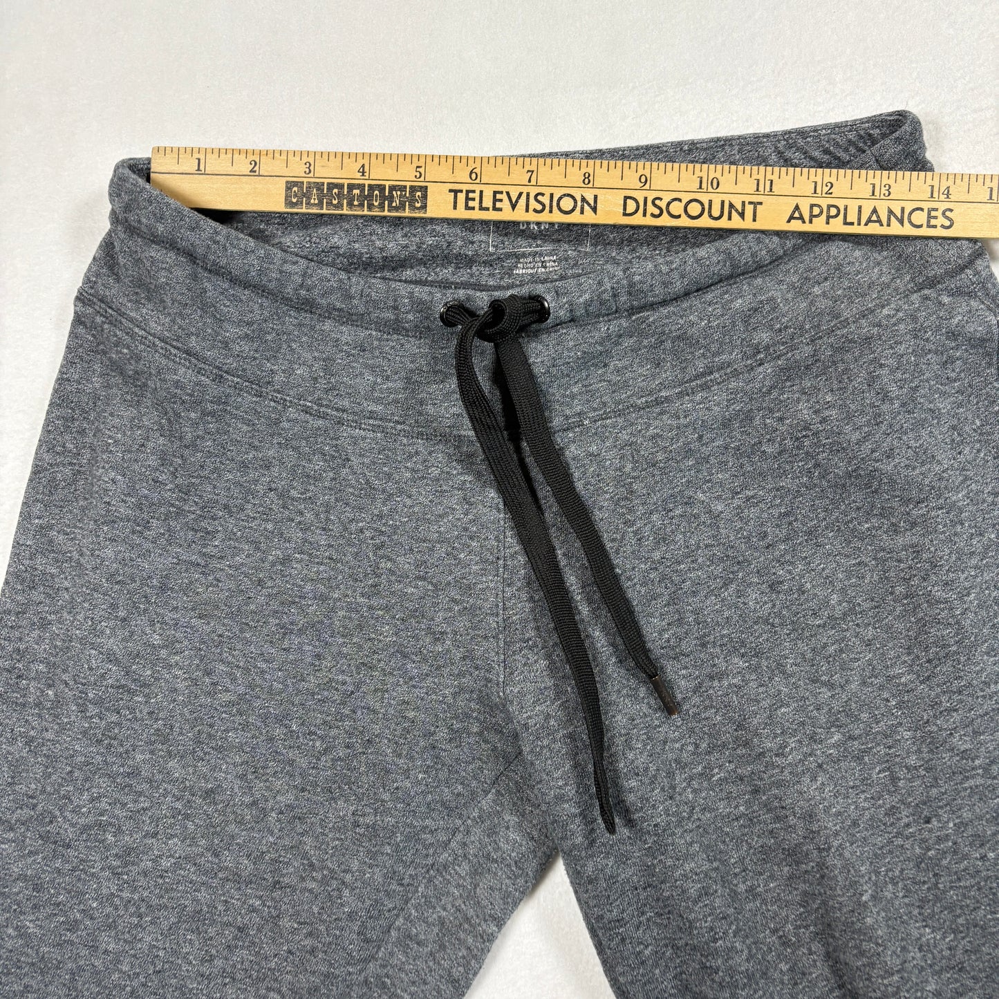 DKNY Womens Sweatpants Small Gray Joggers Lounge Pants Logo Leg Cuff Casual