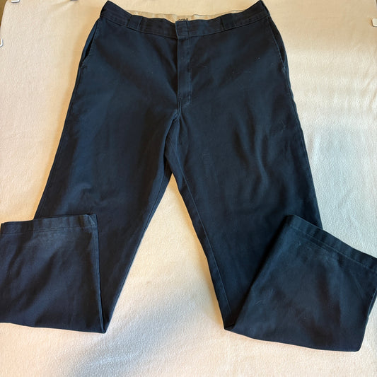 Dickies 874 Work Pants Black Straight Leg Tag 34 Fits Like 36X32 Uniform Chino