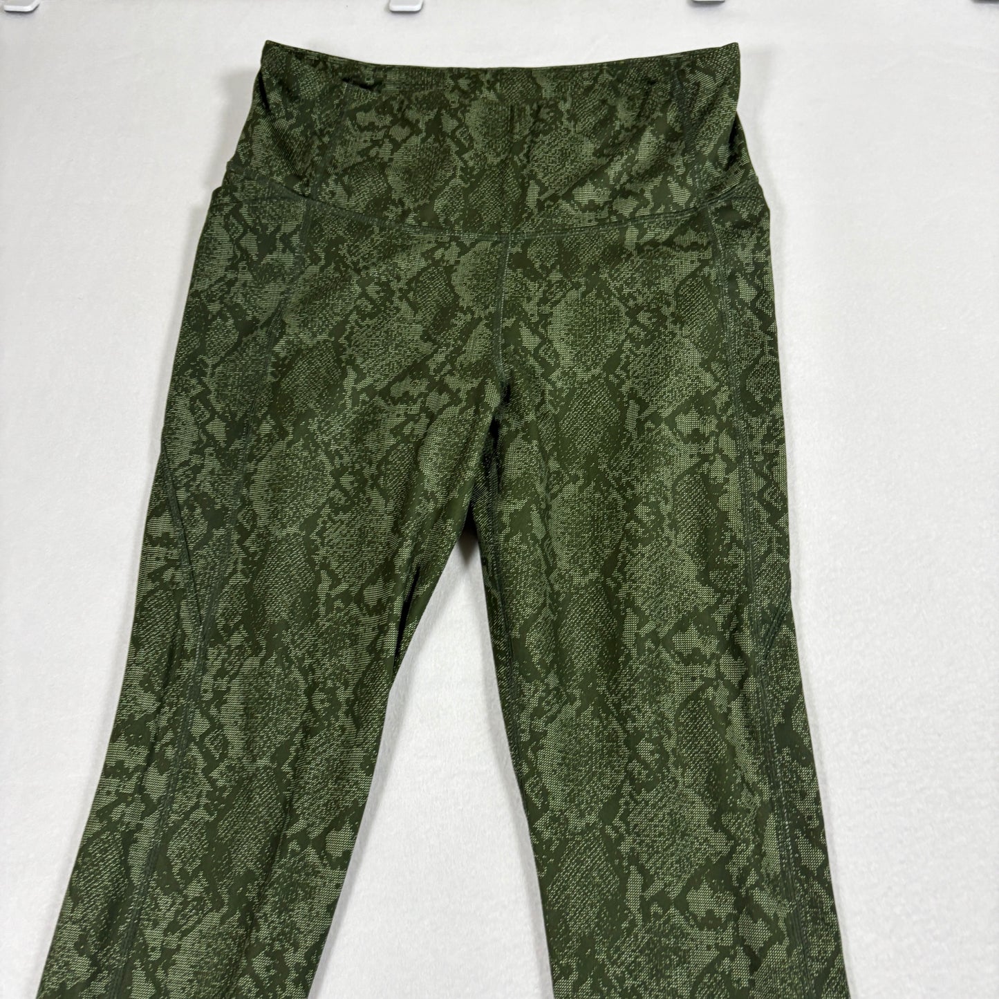 All In Motion Womens Leggings Medium Green Snake Print High Rise Stretch Yoga