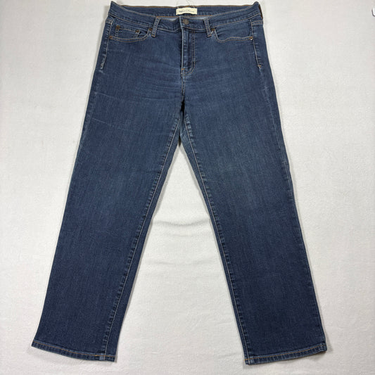 Gap 1969 Slim Crop Jeans Womens Size 29 Mid Rise Blue Stretch Denim Classic Fit