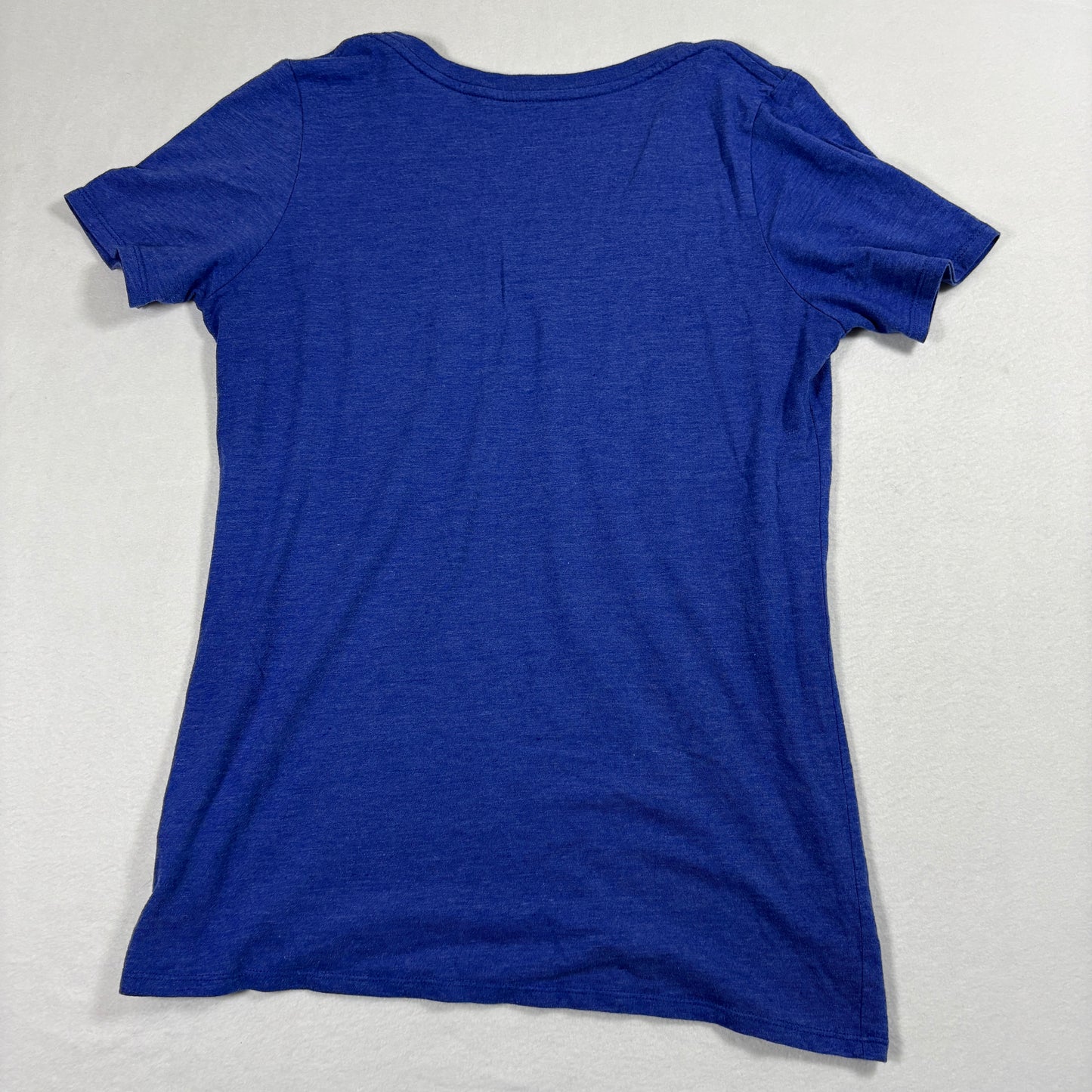 Nike Womens LA Dodgers Baseball T Shirt Medium Blue V Neck Tri Blend Athletic