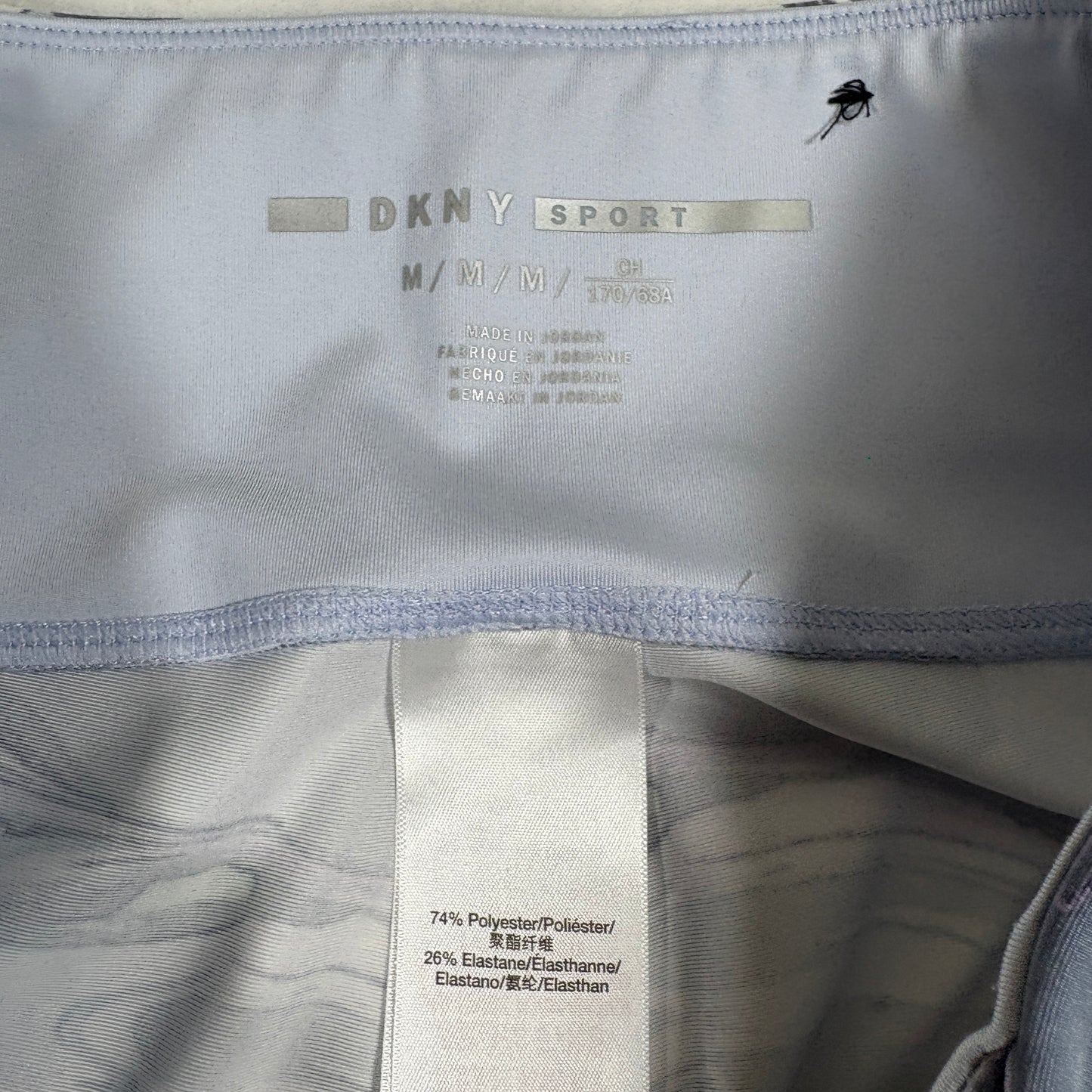 DKNY Sport Womens Leggings Medium Abstract Marble Print Purple Green Gray Stretch