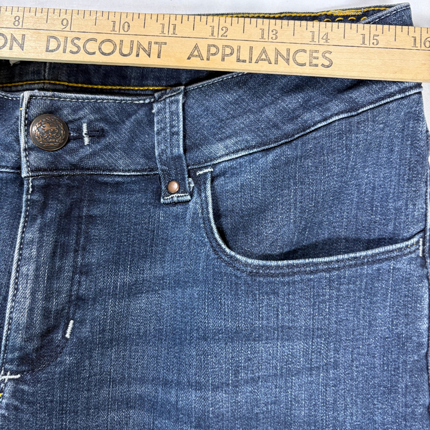 Lee Perfect Fit Bootcut Jeans Women’s Size 12 Short Blue Denim Stretch Baggy Y2K