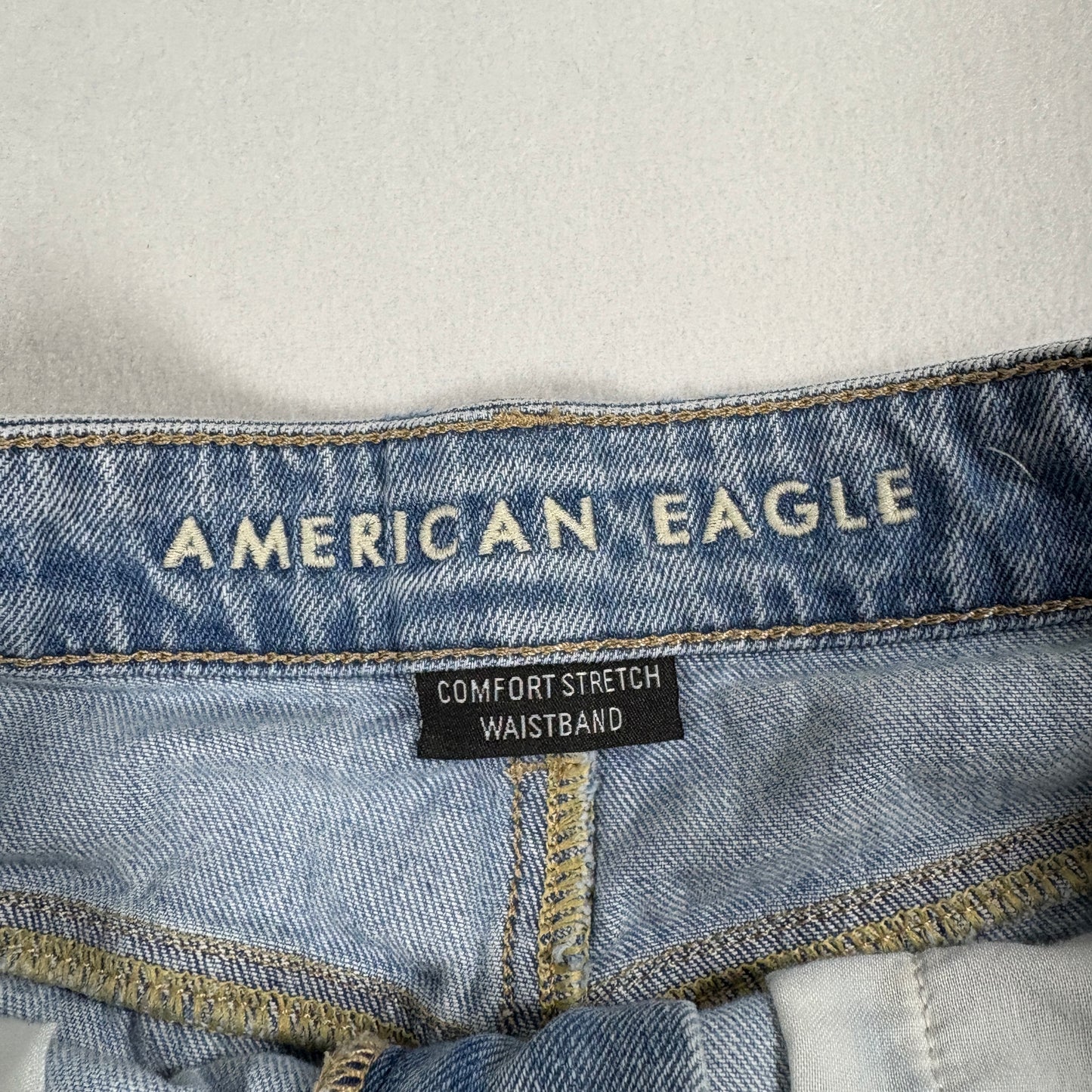 American Eagle Womens Distressed Denim Shorts Size 6 Y2K 90s Grunge High Rise