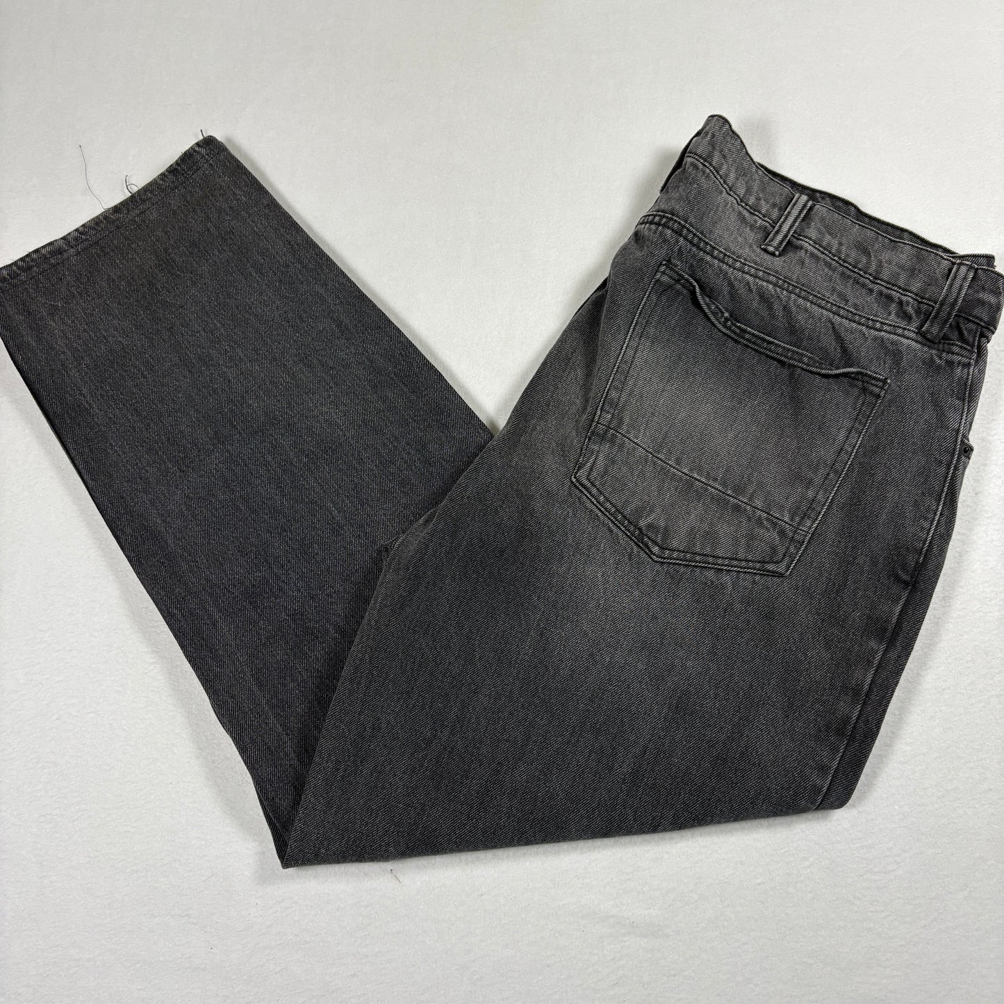 Arizona Jean Co Mens Baggy Jeans 40 Black Denim Y2K 90s Grunge Straight Fit