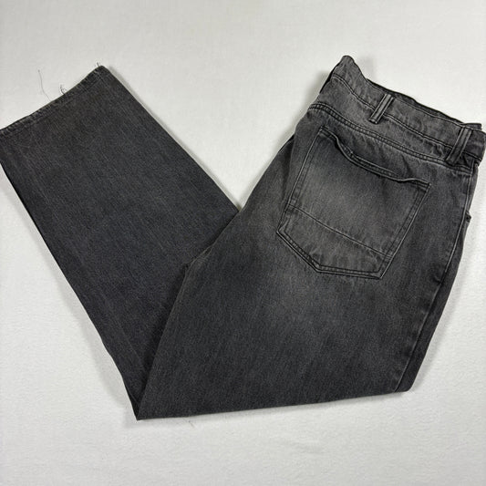 Arizona Jean Co Mens Baggy Jeans 40 Black Denim Y2K 90s Grunge Straight Fit