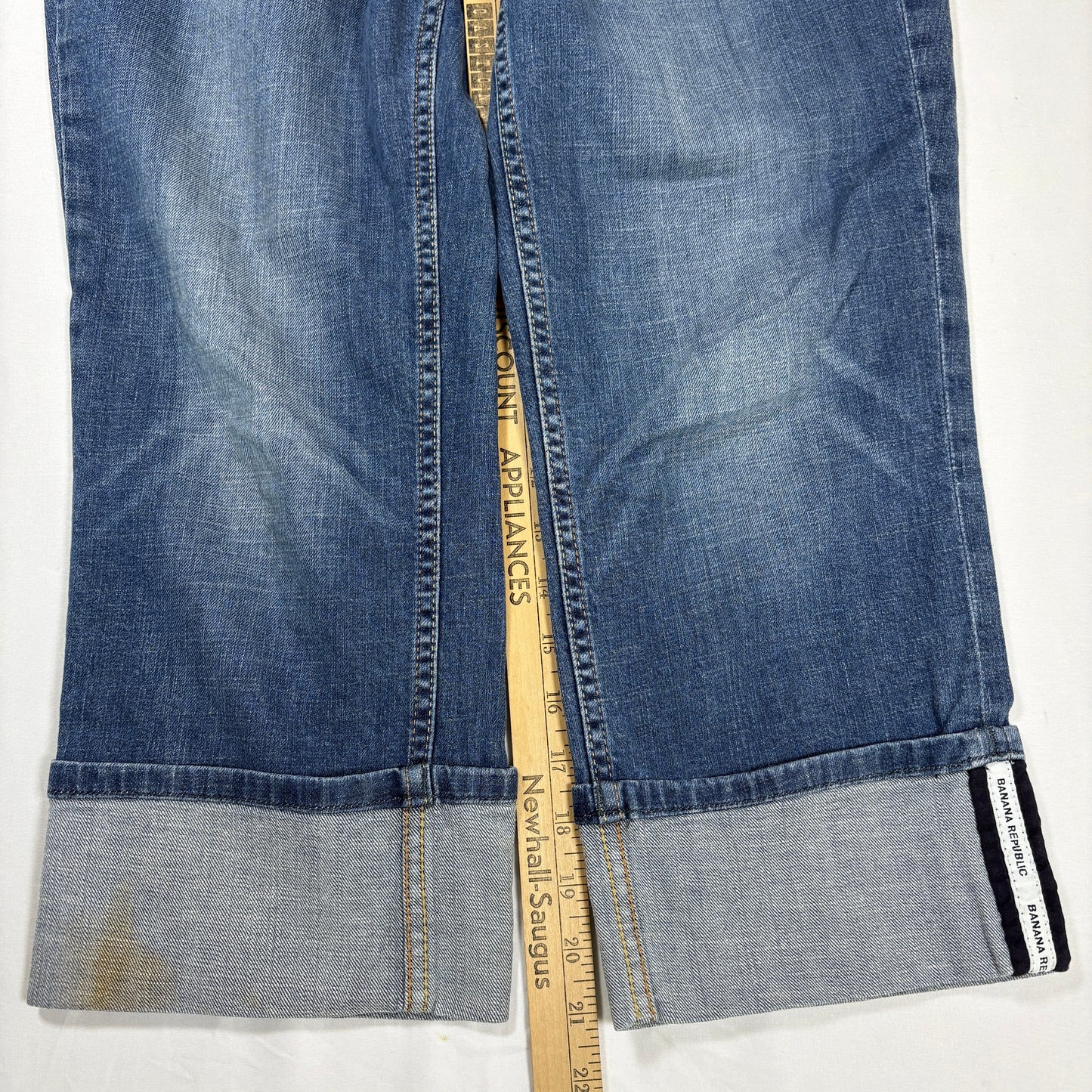 Banana Republic Women’s Jeans Size 10 / 30 Blue Denim Bootcut Baggy Y2K Distressed