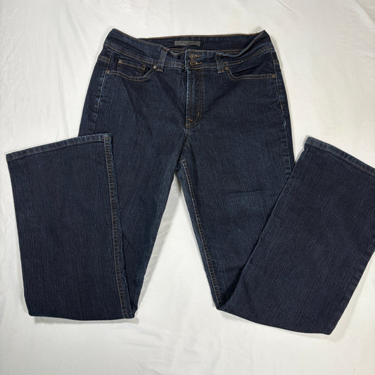 Nine West Jeans Women’s Size 10 Blue Dark Wash Denim Bootcut Baggy Stretch Y2K