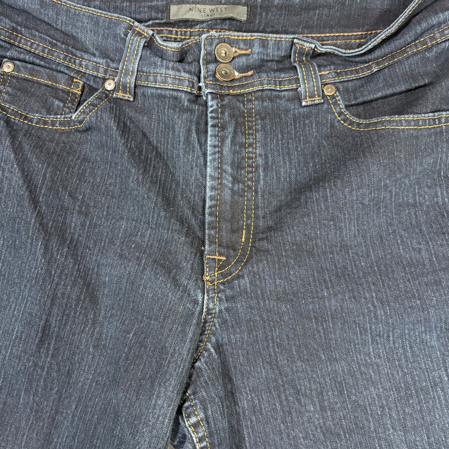 Nine West Jeans Women’s Size 10 Blue Dark Wash Denim Bootcut Baggy Stretch Y2K