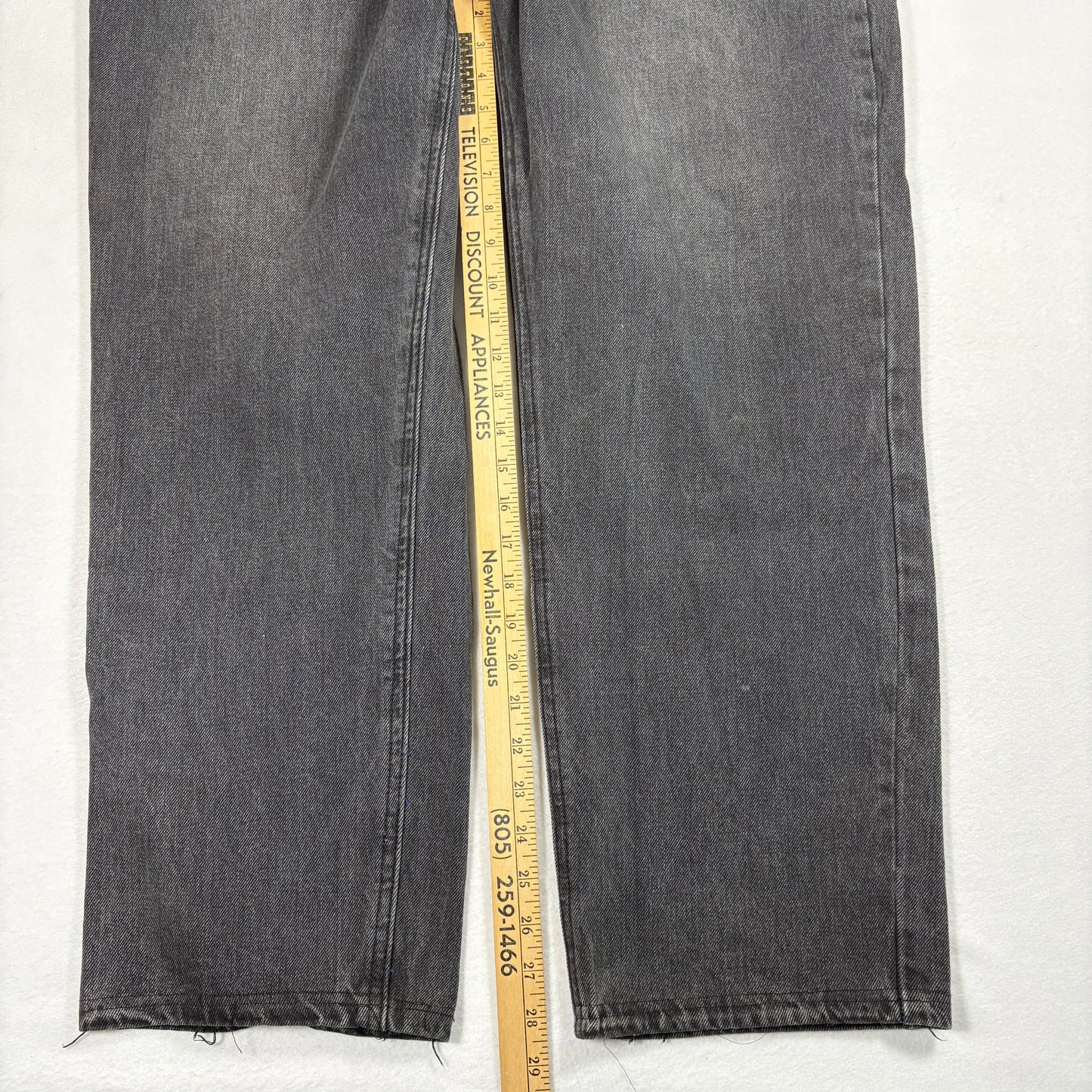 Arizona Jean Co Mens Baggy Jeans 40 Black Denim Y2K 90s Grunge Straight Fit