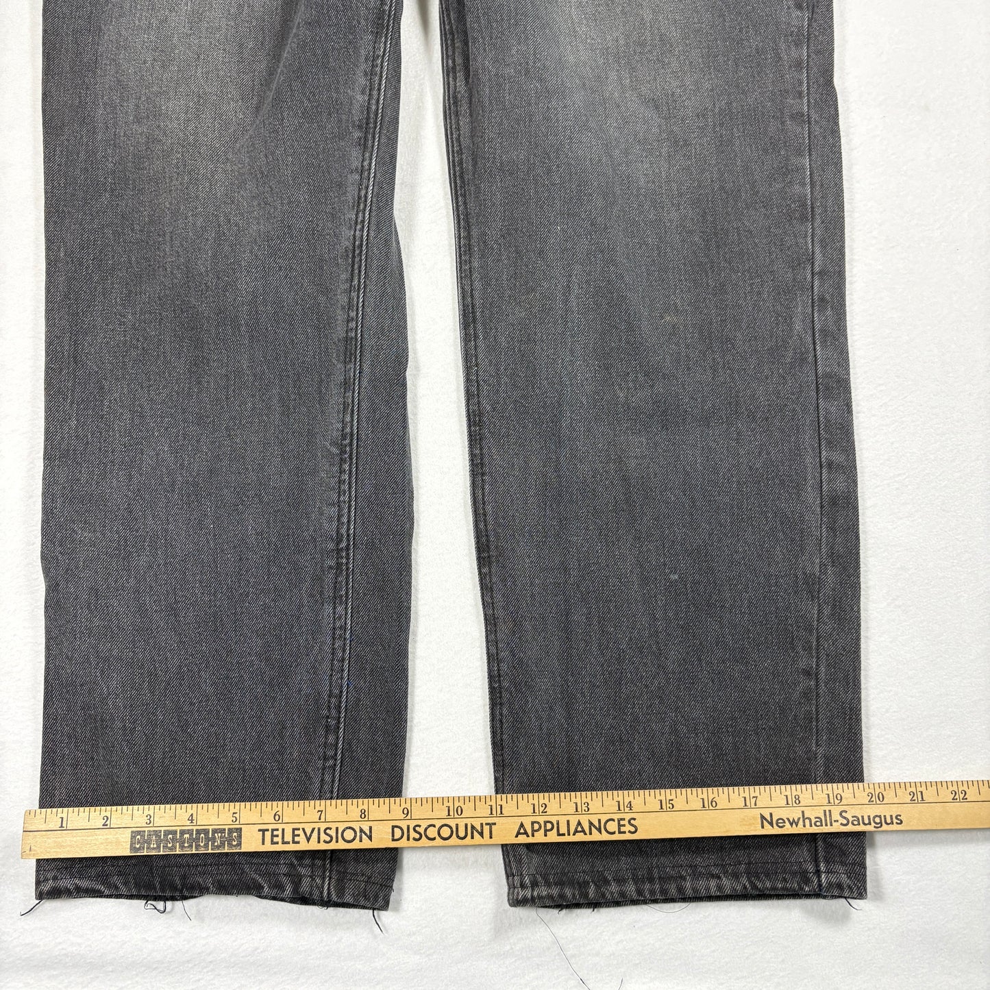 Arizona Jean Co Mens Baggy Jeans 40 Black Denim Y2K 90s Grunge Straight Fit