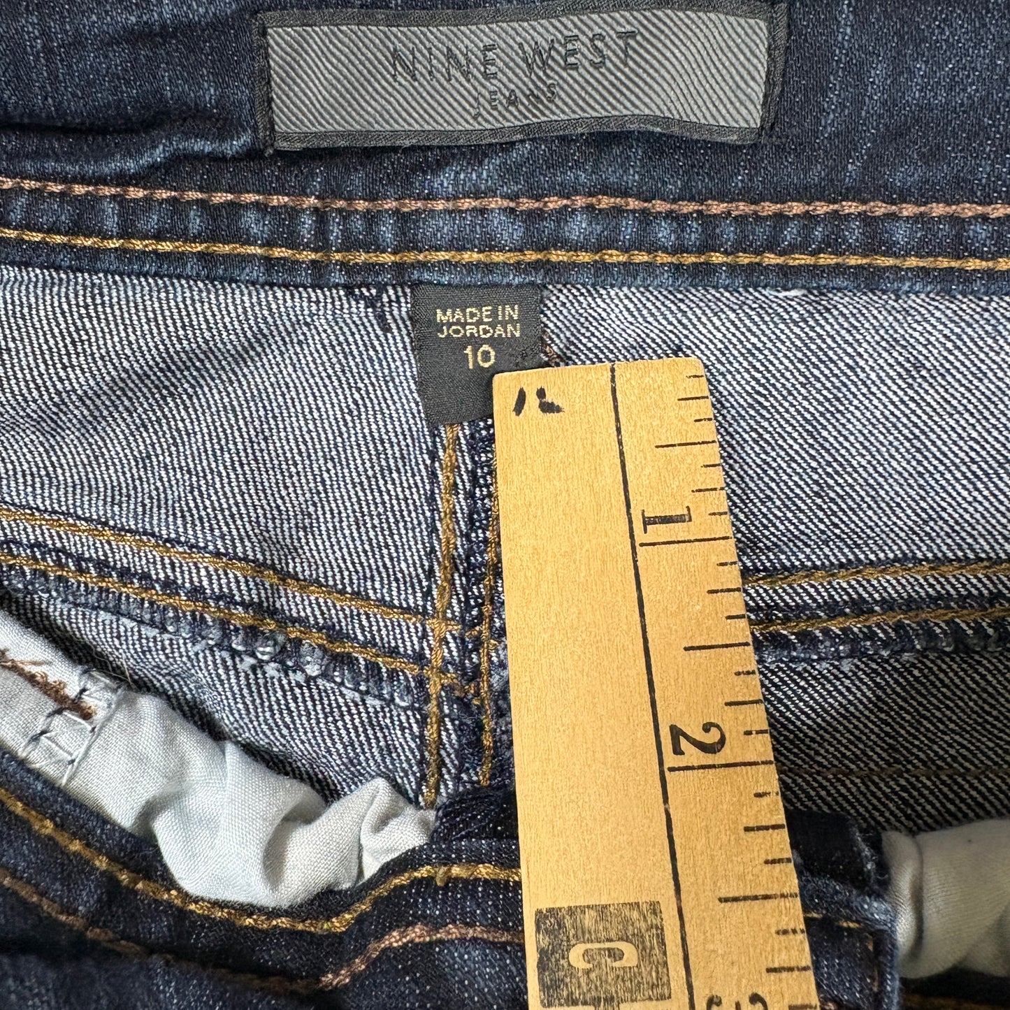 Nine West Jeans Women’s Size 10 Blue Dark Wash Denim Bootcut Baggy Stretch Y2K