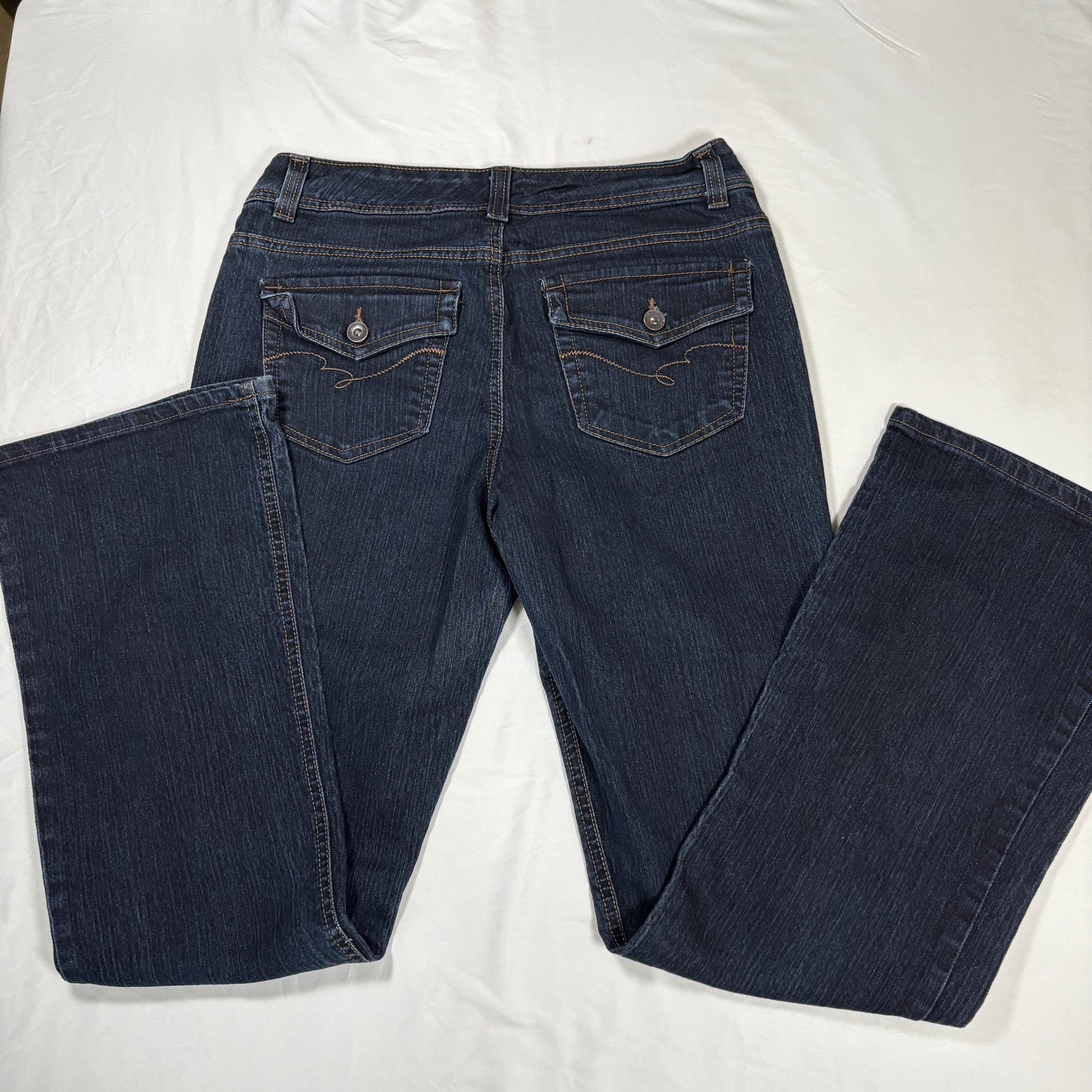 Nine West Jeans Women’s Size 10 Blue Dark Wash Denim Bootcut Baggy Stretch Y2K