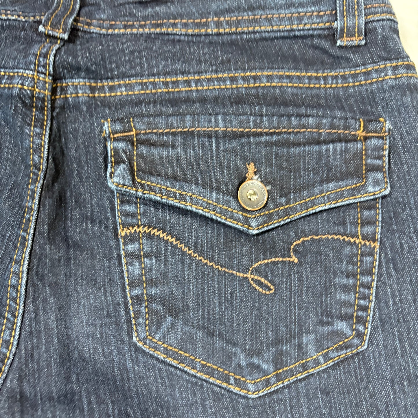 Nine West Jeans Women’s Size 10 Blue Dark Wash Denim Bootcut Baggy Stretch Y2K