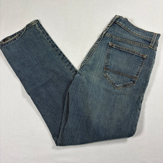 Arizona Jean Co Mens Slim Straight Jeans 33x32 Blue Denim Flex Stretch