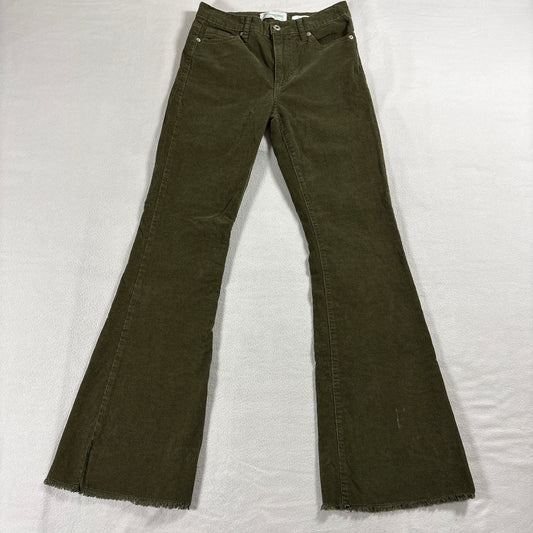 ReGeneration By Celebrity Pink Corduroy Flare Jeans Womens 3/26 Olive Boho