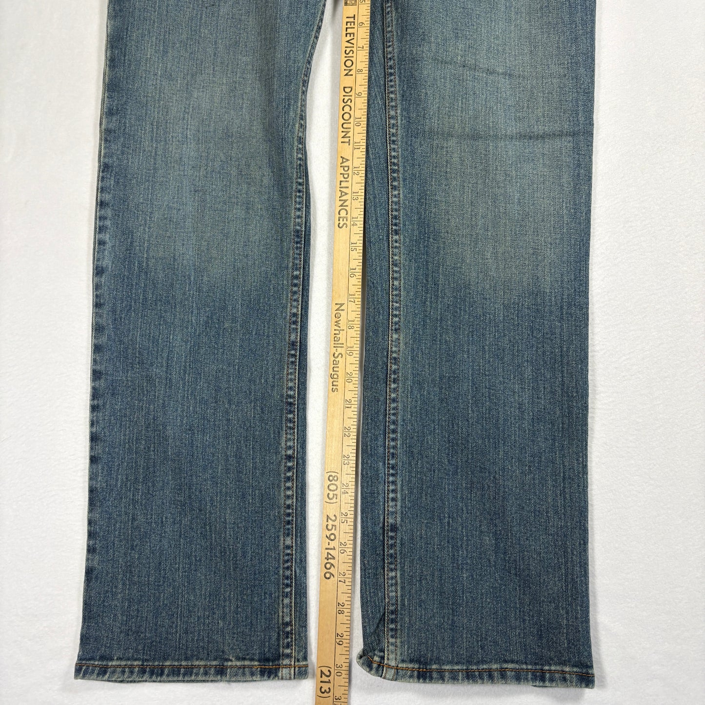 Arizona Jean Co Mens Slim Straight Jeans 33x32 Blue Denim Flex Stretch